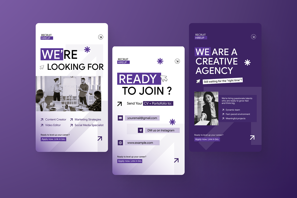 Hiring & Recruitment Instagram Story, a Social Media Template by Annora Studio (Photo 4 of 6)