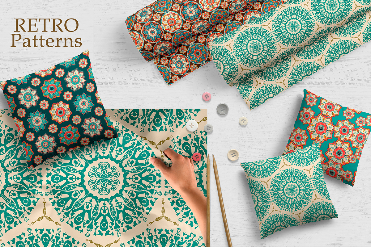 Collection of retro patterns, a Pattern Graphic by DeMih (Photo 4 of 8)