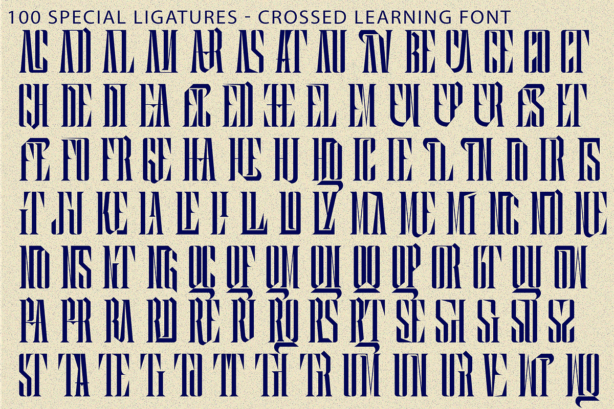 Crossed Learning - Cyber Gothic Font, a Serif Font by 177Studio (Photo 8 of 8)
