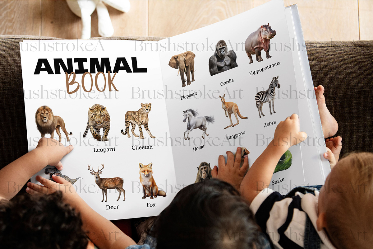 Realistic Animals Clipart, Lion PNG, an Animal Illustration by BrushstrokeArtGB (Photo 9 of 9)