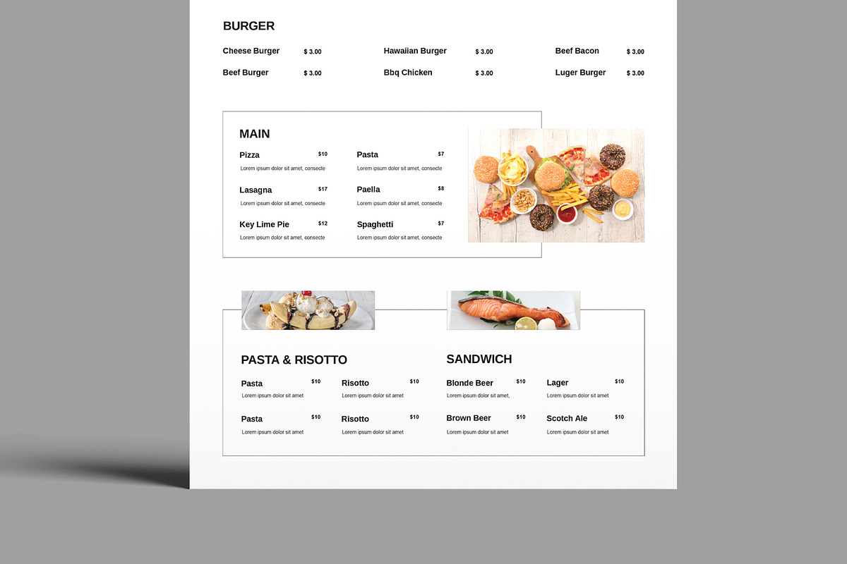 Modern Restaurant Menu Design preview 5