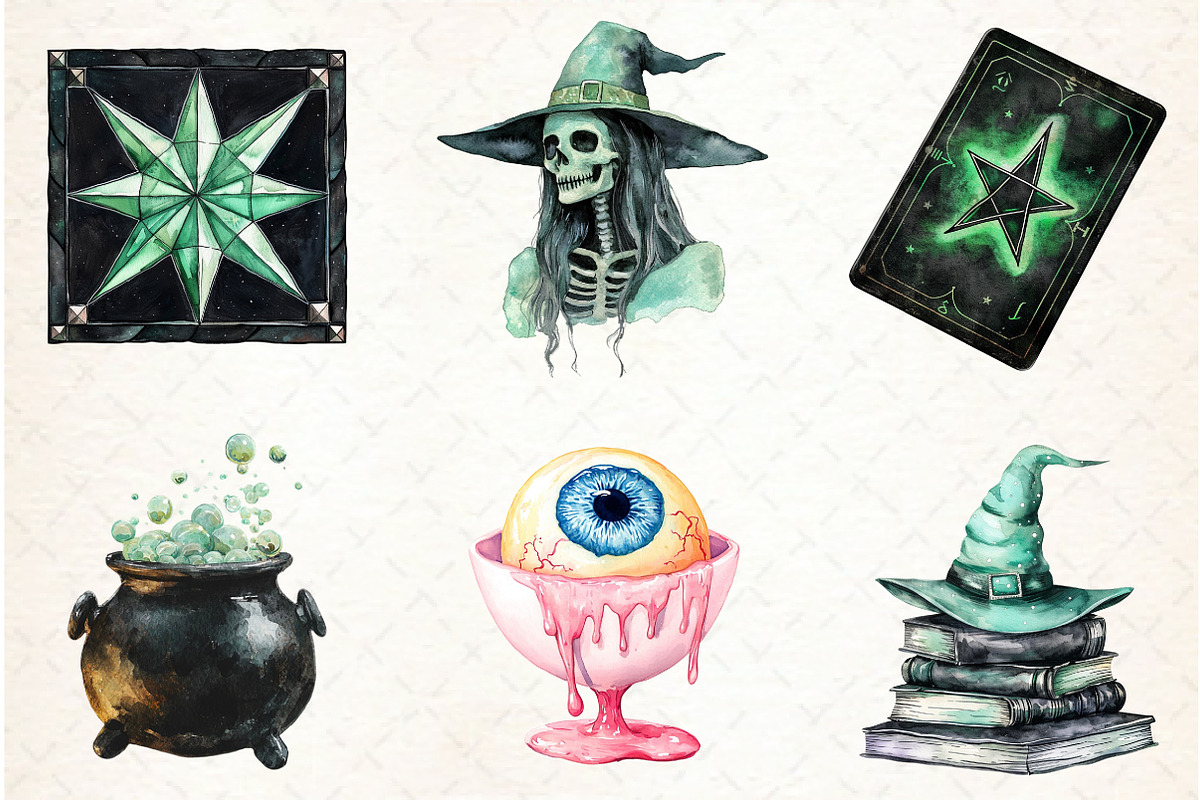 Pastel Halloween Clipart Bundle, an Illustration by Libby Wishes (Photo 5 of 6)