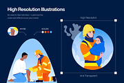 Firefighter Illustration Art Set, a Person Illustration by Brickclay (Thumbnail 3 of 9)