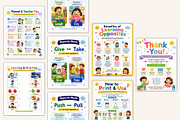 Opposite Words Flashcards, a Stationery Template by Designmela01 (Thumbnail 4 of 5)