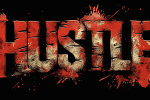 Bold and artistic representation of the word 'Hustle' with a dynamic splash of, a Background Photo by ImageMir