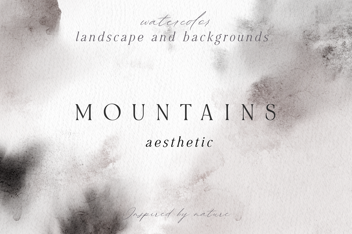 MOUNTAINS aesthetic *watercolor*, a Background Graphic by Youksy (Photo 16 of 16)