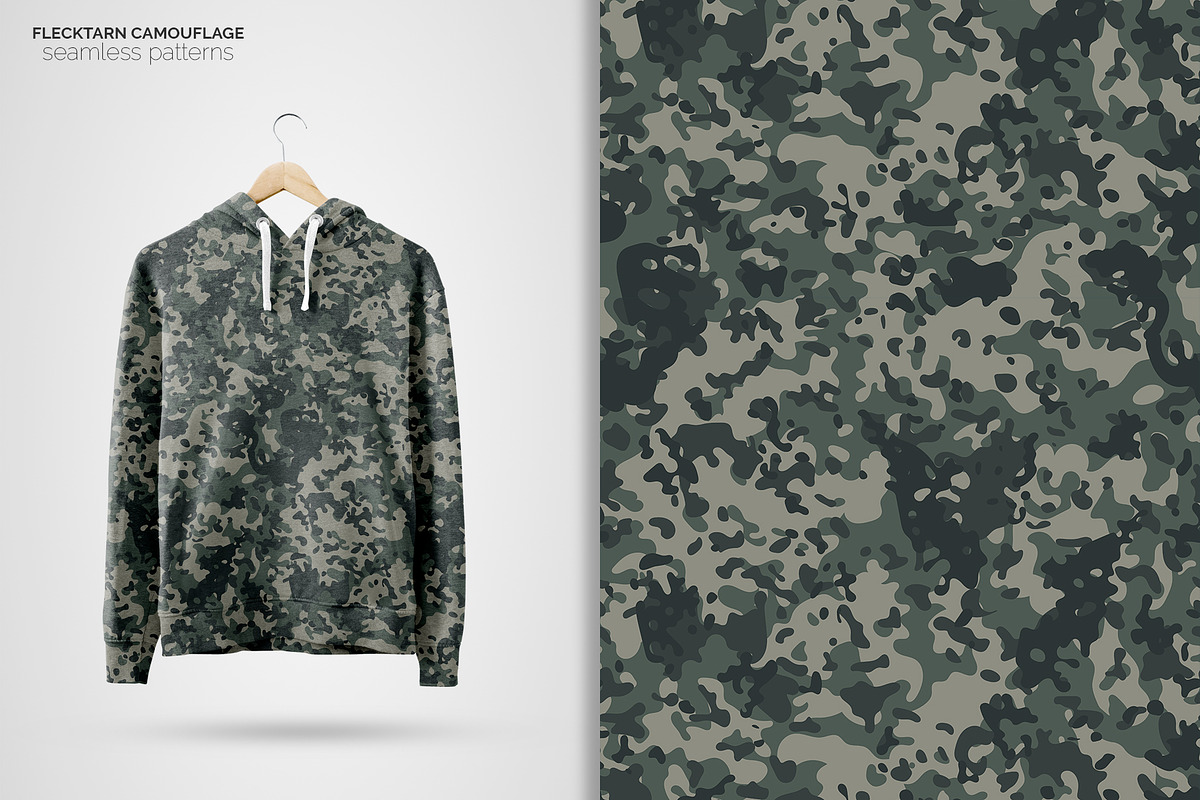 Flecktarn Camo Seamless Patterns, a Pattern Graphic by 3Y_Design (Photo 4 of 6)