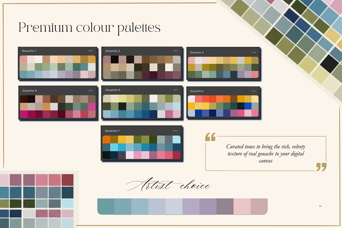 Premium Gouache Brushes Procreate, a Brush Add-On by ArtstudioByKhushbu (Photo 14 of 16)
