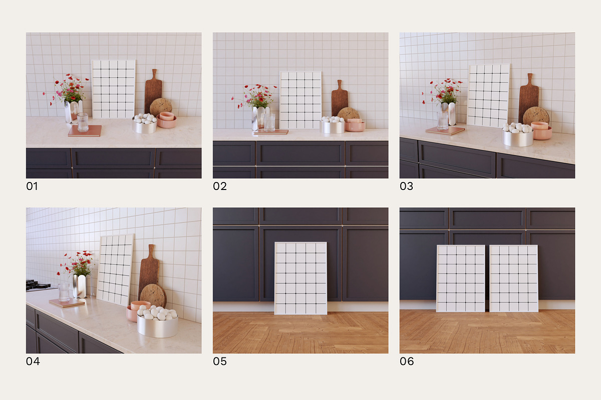 Kitchen Frame Mockup Bundle EILA, a Household Mockup by Bonumo (Photo 3 of 10)