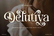 Delutiya - Elegant Serif Font, a Serif Font by RagamKata (Thumbnail 1 of 13)