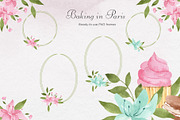 Baking in Paris Watercolor Clipart, a Food Illustration by natalisart (Thumbnail 10 of 16)