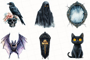 Black Halloween Sublimation Clipart, an Illustration by OK Design (Thumbnail 2 of 5)