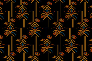 Art Deco and Nouveau Seamless Repeat, a Pattern Graphic by Sharon Schwalbe