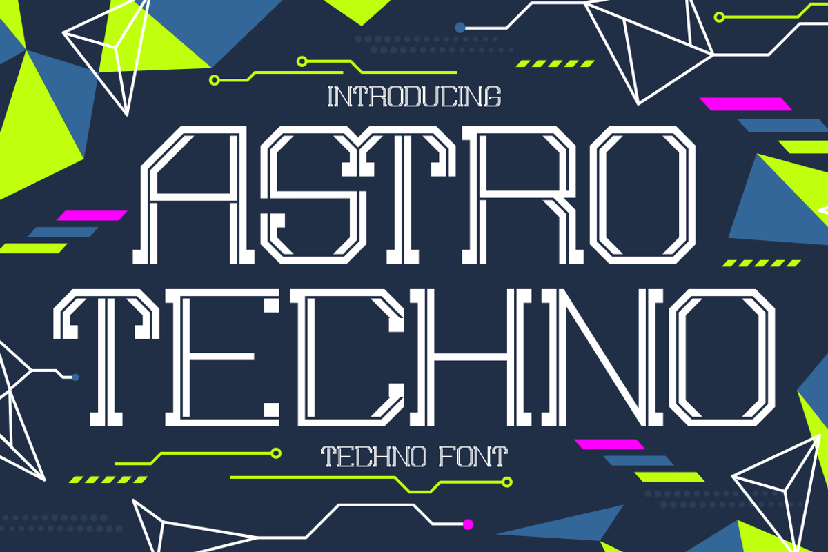 Astro Techno - Display Techno Font, a Font by PutraCetol Studio (Photo 1 of 5)