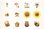 Summer Honey Garden Clipart, an Illustration by CrexoraLab (Thumbnail 2 of 5)