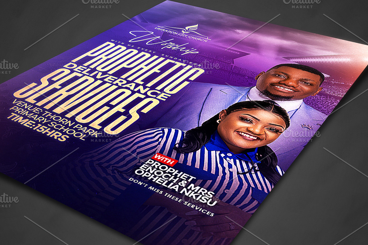 Prophetic Deliverance Church Flyer T, a Social Media Template by church flyer templates (Photo 3 of 9)