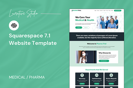 Medical Squarespace Website Template