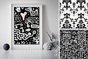 48 seamless black mix modern pattern, a Pattern Graphic by ARTOZEN DIGITAL (Thumbnail 9 of 15)