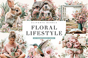 Floral Lifestyle Clipart Bundle, an Object Illustration by BusyDaydesign (Thumbnail 1 of 9)