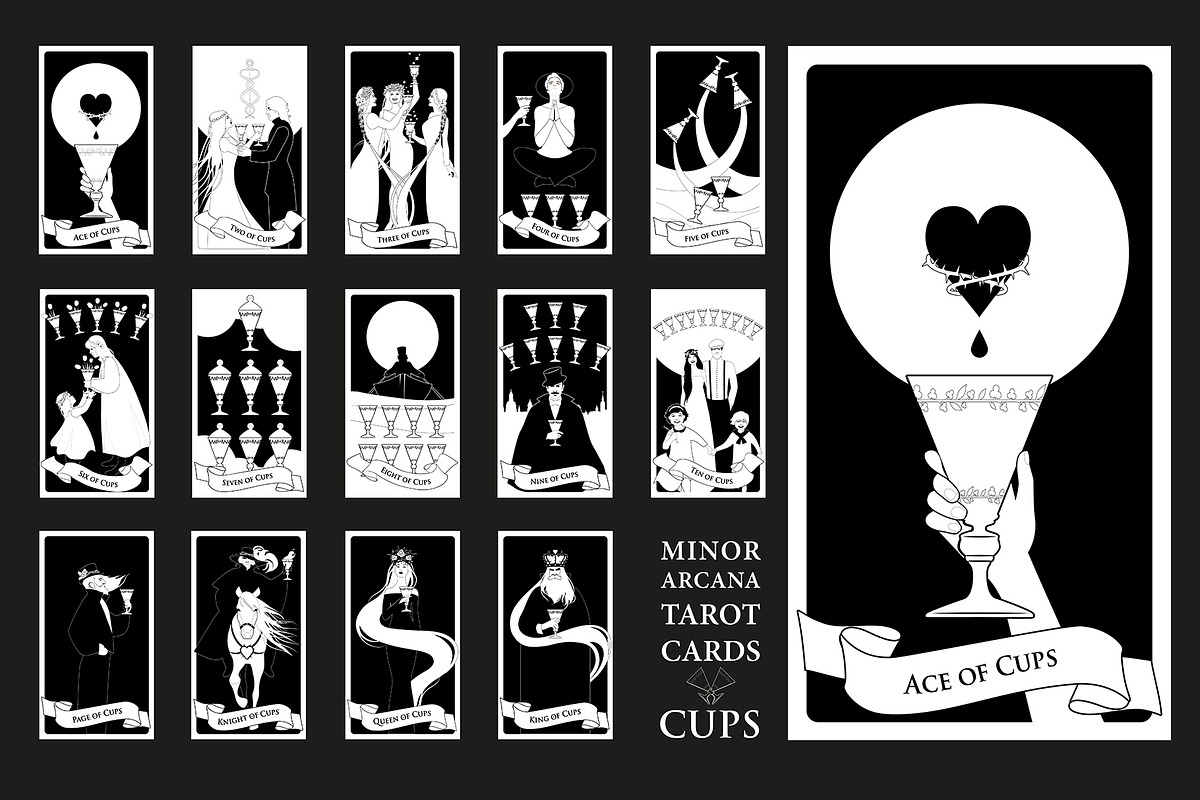 Tarot Black and White. 78 cards, an Illustration by La Inspiratriz (Photo 4 of 9)