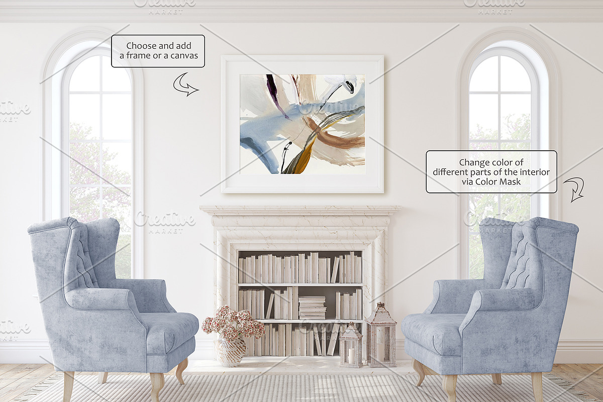 ROSIE'S HOME Wall&Frame Mockups, a Poster Template by MyHomeMockups (Photo 4 of 11)