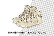 Sneakers Clipart, Footwear Graphics, a Sport Illustration by QM_ART (Thumbnail 4 of 7)