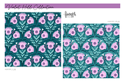Boho Floral Digital Paper, a Pattern Graphic by FINEAPPLE (Thumbnail 7 of 9)