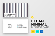 Clean minimal business card, a Business Card Template by GraphicsEgg (Thumbnail 1 of 4)