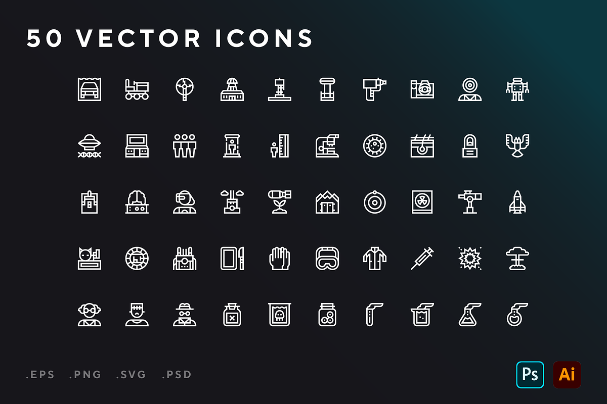 Mad science icons, an Icon by Wencory (Photo 1 of 2)