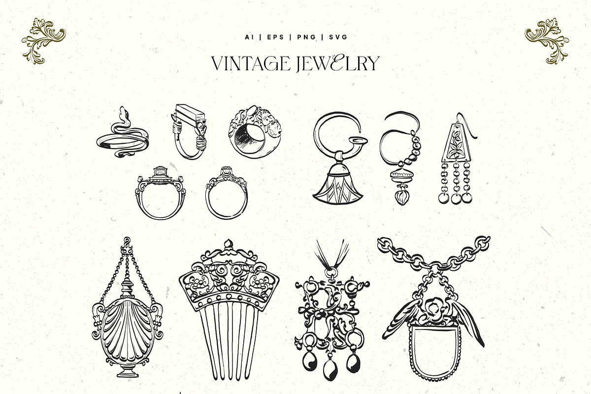 The Regency Era | Illustration Kit, an Object Graphic by KetteCreate (Photo 15 of 30)