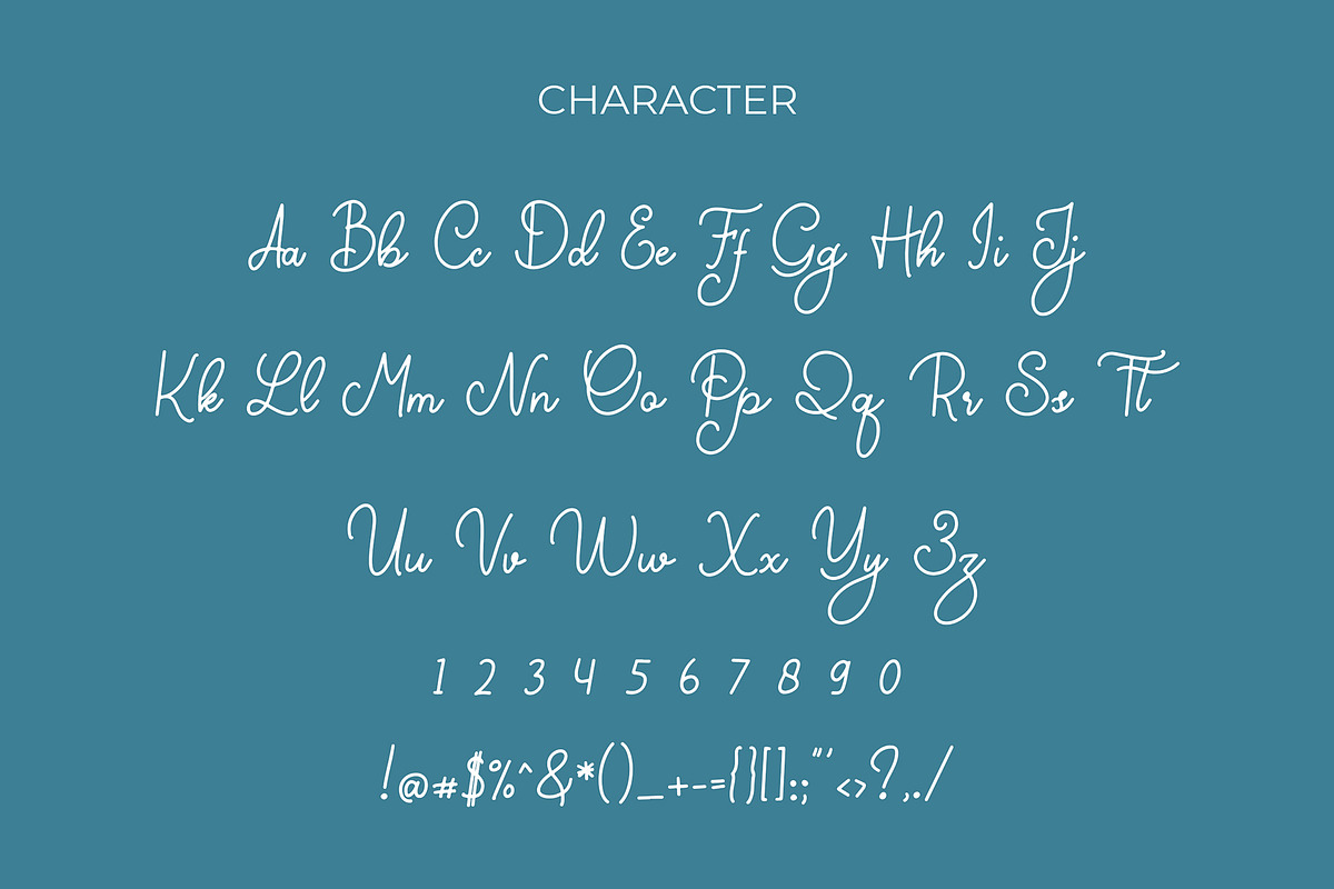 Gemblo Calligraphy Monoline Font preview 5