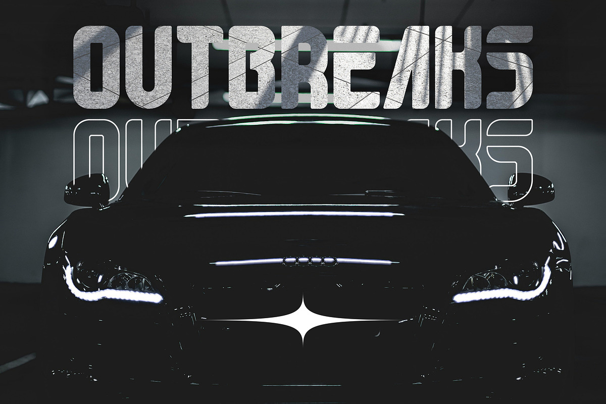 Black Cosmic Futuristic Y2k Display, a Sans Serif Font by dansdesign (Photo 9 of 9)