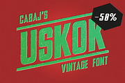 USKOK Vintage Font | -50% off, a Sans Serif Font by Pan Cabaj (Thumbnail 1 of 5)