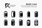 Beer Can Icon Vector, an Icon by Akatype Studio (Thumbnail 1 of 3)