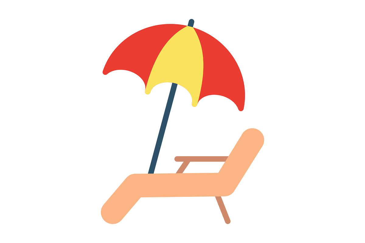 Beach Umbrella Flat Icon, a Duotone Icon by Pexelpy (Photo 2 of 2)