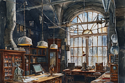 Steampunk Classroom, a Background Graphic by Printable Treasure (Thumbnail 2 of 4)