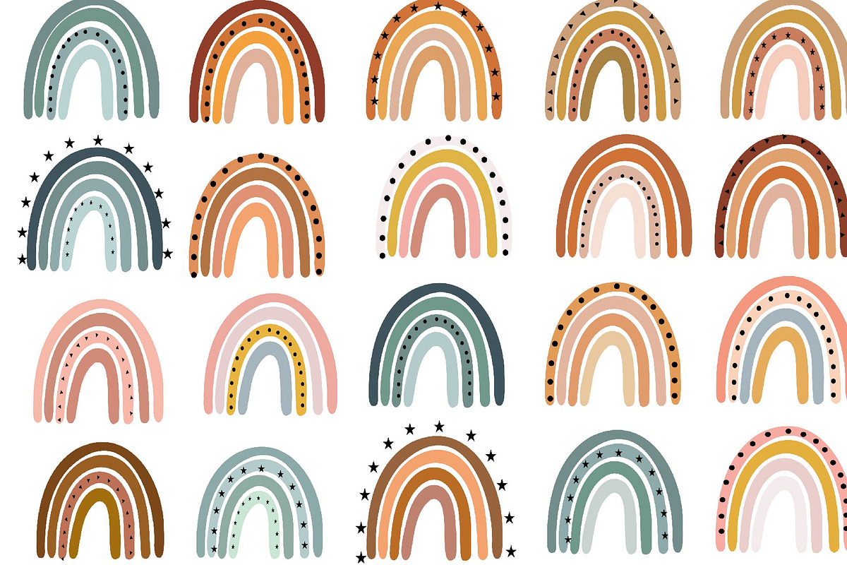 Set 38 PNG rainbows digital, a Graphic by Favorites_Art (Photo 2 of 2)