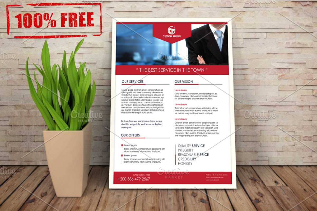 Stationery + Free Flyer & Invoice, a Stationery Template by Pentaclay (Photo 5 of 5)