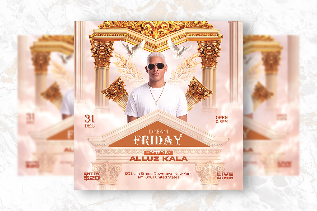 Friday Party Flyer Design Template, a Flyer Template by Shajib Shikder (Photo 2 of 2)