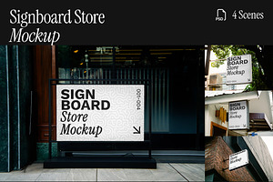 Signboard Store Mockup
