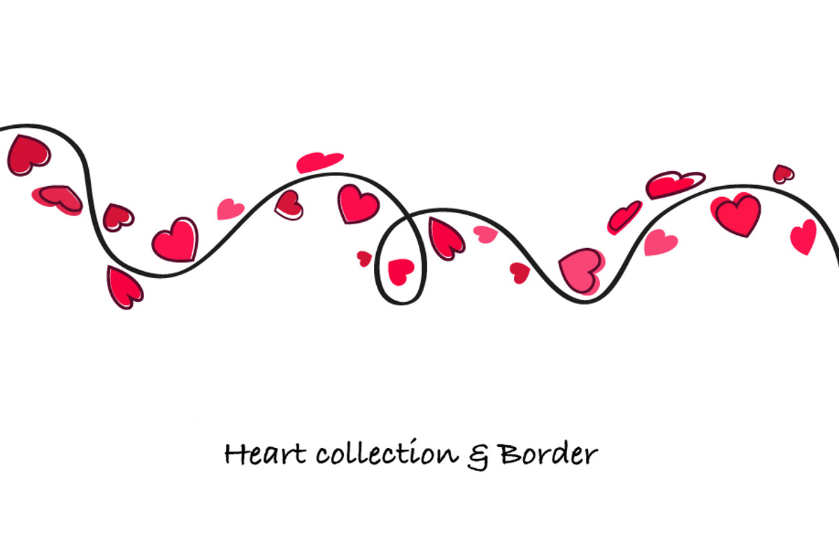 Valentine's Day Heart Border, a Decorative Illustration by gulsengunel (Photo 4 of 5)