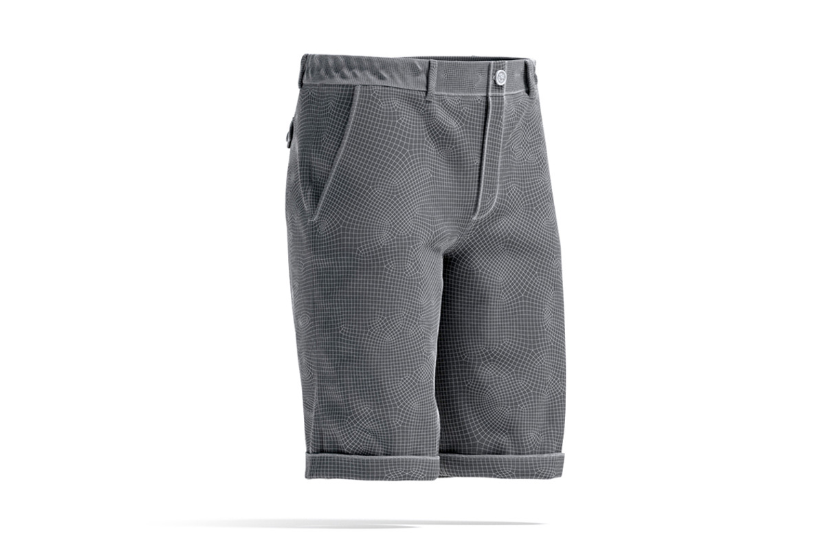 White Men's Casual Shorts 3D Model, an Object 3D Model by rebrandy (Photo 8 of 9)