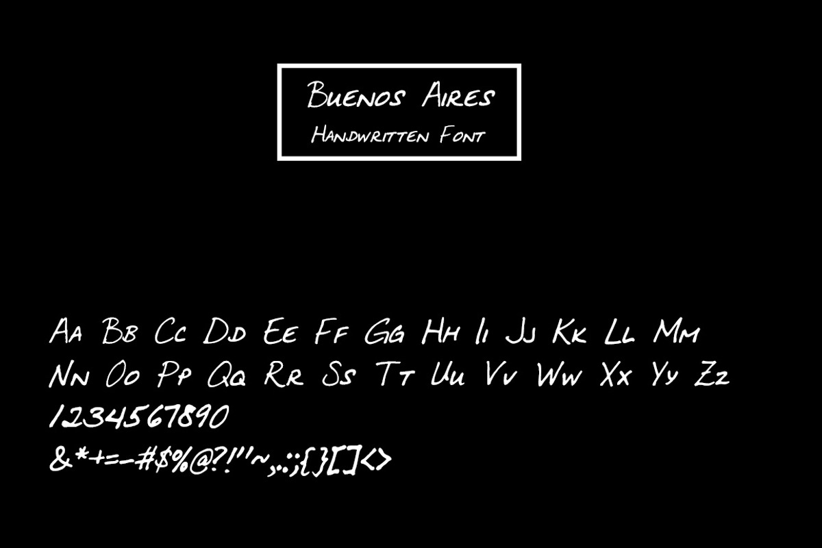 Buenos Aires - Handwritten Font preview 3