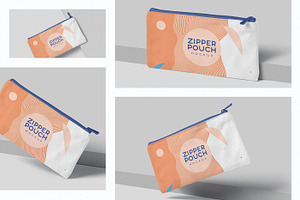 Fabric Zipper Pouch Mockups