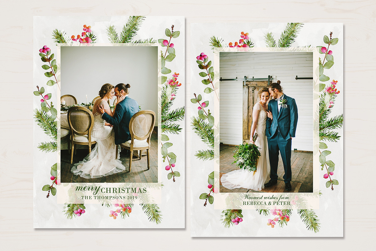 Christmas Card Template, an Invitation Template by TheSeventhDesire