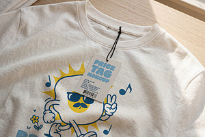 Retail Clothing Label Mockup, an Advertising Mockup by Designer Dude