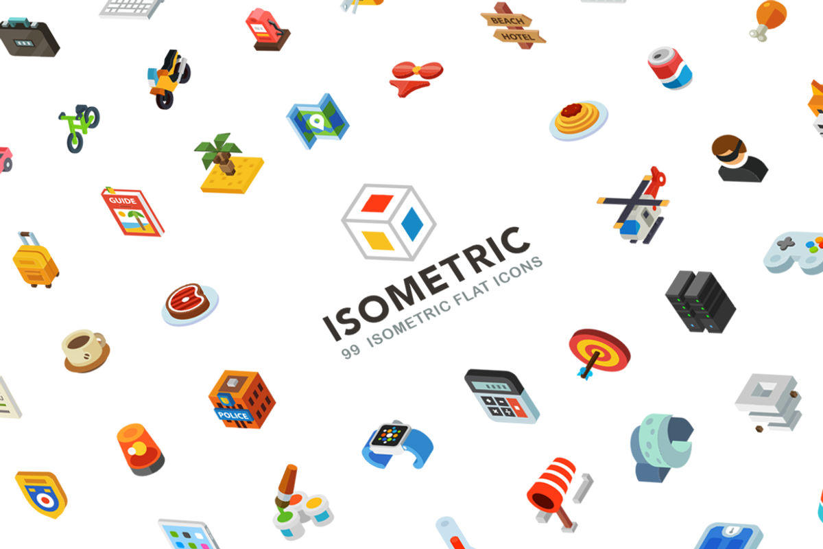 Isometric, 99 icon pack