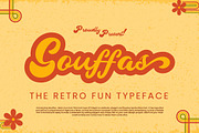 Gouffas - Retro Fun Font, a Handwritten Font by Dhabee (Thumbnail 2 of 16)