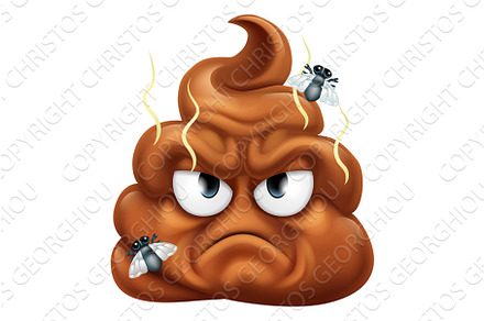 Angry Mad Dislike Hating Poop Poo, an Illustration by Christos Georghiou