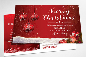 Christmas Postcard Templates, a Card Template by AfzaalGraphics
